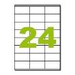 Etichete autoadezive Q-CONNECT 24/A4, 70 x 36 mm, albe, pretaiate, 100 coli/top