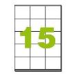 Etichete autoadezive Q-CONNECT 15/A4, 70 X 50.8 mm, albe, pretaiate, 100 coli/top