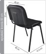 Scaun vizitator OFFICE Products "Kos", textil, negru