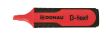 Textmarker DONAU D-text, corp cu grip, scriere de 1 -5 mm, rosu