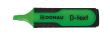 Textmarker DONAU D-text, corp cu grip, scriere de 1 -5 mm, verde