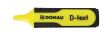 Textmarker DONAU D-text, corp cu grip, scriere de 1 -5 mm, galben