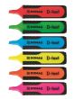Textmarker DONAU D-text, corp cu grip, scriere de 1 -5 mm, galben
