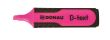 Textmarker DONAU D-text, corp cu grip, scriere de 1 -5 mm, roz