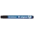 Marker permanent DONAU D-Singer U, varf rotund, scriere de 2 - 4 mm, negru