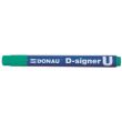 Marker permanent DONAU D-Singer U, varf rotund, scriere de 2 - 4 mm, verde