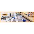 Marker permanent BIC PRO industrial -30c / +150c, varf rotund, subtire 1.1 mm, negru