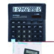 Calculator de birou DONAU TECH, solar, 12 cifre, afisaz inclinat, format mare, 190 x 143 x 31 mm, negru