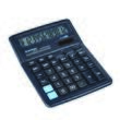 Calculator de birou DONAU TECH, solar, 12 cifre, afisaz inclinat, format mare, 190 x 143 x 31 mm, negru