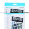 Calculator de birou DONAU TECH, solar, 12 cifre, afisaz inclinat, format mediu, 155 x 152 x 28 mm, alb