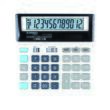 Calculator de birou DONAU TECH, solar, 12 cifre, afisaz inclinat, format mediu, 155 x 152 x 28 mm, alb