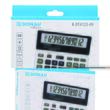 Calculator de birou DONAU TECH, solar, 12 cifre, afisaz inclinat, format mediu, 155 x 152 x 28 mm, alb
