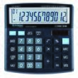 Calculator de birou DONAU TECH, solar, 12 cifre, functie TAX, afisaz inclinat, format mediu, 136 x 134 x 28 mm, negru