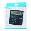 Calculator de birou DONAU TECH, solar, 12 cifre, functie TAX, afisaz inclinat, format mediu, 136 x 134 x 28 mm, negru