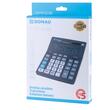 Calculator de birou DONAU TECH, solar, 14 cifre, afisaz inclinat, format mare, 201 x 155 x 35 mm, negru