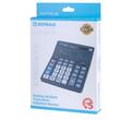 Calculator de birou DONAU TECH, solar, 16 cifre, afisaz inclinat, format mare, 201 x 155 x 35 mm, negru