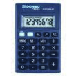 Calculator de birou DONAU TECH, solar, 8 cifre, format mic, 85 x 56 x 9 mm, negru