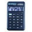 Calculator de birou DONAU TECH, solar, 8 cifre, format mic, 97 x 62 x 11 mm, negru