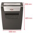 Distrugator documente REXEL Momentum X312, 12 coli, securitate P-3, cos de 23 litri, taiere confetti 5 x 42 mm, gri