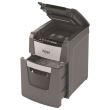 Distrugator documente REXEL OPTIMUM AUTOFEED+ 100X, 100 coli, securitate P-4, cos de 34 litri, taiere confetti 4 x 28 mm, gri
