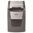 Distrugator documente REXEL OPTIMUM AUTOFEED+ 100X, 100 coli, securitate P-4, cos de 34 litri, taiere confetti 4 x 28 mm, gri