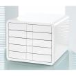 Organizator de birou HAN iBox cu 5 sertare, A4, din plastic lucios, 247 x 29 5x 355 mm, alb