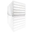 Organizator de birou HAN iBox cu 5 sertare, A4, din plastic lucios, 247 x 29 5x 355 mm, alb