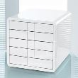 Organizator de birou HAN iBox cu 5 sertare, A4, din plastic lucios, 247 x 29 5x 355 mm, alb