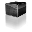 Organizator de birou HAN iBox cu 5 sertare, A4, din plastic lucios, 247 x 29 5x 355 mm, negru