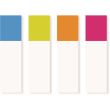 Index adeziv din plastic Post-it (683-4AB), in dispenser, 12 x 43 mm, set 4 x 35 file, culori neon