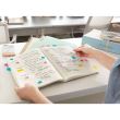 Index adeziv din plastic Post-it (683-4), in dispenser, 12 x 43 mm, set 4 x 35 file color