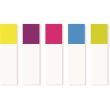 Index adeziv din plastic Post-it (683-5CB), 12 x 43 mm, set 5 x 20 file, culori neon