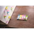 Index adeziv din plastic Post-it (683-5CB), 12 x 43 mm, set 5 x 20 file, culori neon