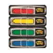 Index adeziv din plastic Post-it Arrow (684-ARR3), cu sageata, in dispenser, 12 x 43 mm, set 4 x 24 file color