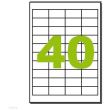 Etichete autoadezive Q-CONNECT 40/A4, 48.5 x 25.4 mm, albe, pretaiate, 100 coli/top