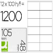 Etichete autoadezive Q-CONNECT 12/A4, 105 x 48 mm, albe, pretaiate, 100 coli/top