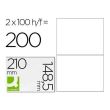 Etichete autoadezive Q-CONNECT 2/A4, 210 X 148.5 mm, albe, pretaiate, 100 coli/top