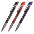Roller Q-CONNECT, corp cu grip, scriere de 0.5 mm, capac cu clips metal, rosu