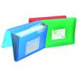 Mapa din plastic Q-CONNECT, cu 12 compartimente si elastic pe colturi, transparent, verde