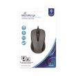 Mouse optic cu fir MediaRange, conectare USB, 3 butoane, negru/argintiu