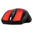 Mouse optic wireless Q-CONNECT, conectare USB, 4 butoane, negru/rosu