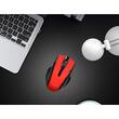 Mouse optic wireless Q-CONNECT, conectare USB, 4 butoane, negru/rosu