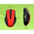 Mouse optic wireless Q-CONNECT, conectare USB, 4 butoane, negru/rosu