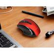 Mouse optic wireless Q-CONNECT, conectare USB, 4 butoane, negru/rosu