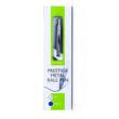 Pix cu mecanism Q-CONNECT Prestige, corp metalic albastru/argintiu, scriere de 0.5 mm, albastru