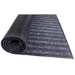 Pres intrare Q-CONNECT, 150 x 90 cm, covoras model in dungi, baza din PVC, negru