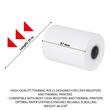 Role termice OFFICE Products 57 mm x 25 m, casa de marcat, imprimanta fiscala, 10 buc/set