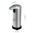 Dozator cu senzor Limpio, pentru sapun lichid/dezinfecatnat, ABS plastic + inox, 111 x 119 mm, 250 ml