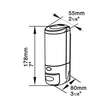 Dozator manual Limpio, hotelier, pentru sapun/sampon/gel, ABS plastic, 178 x 55 x 80 mm, 280 ml, alb