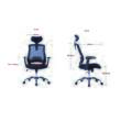 Scaun de birou OFFICE Products "Itaka", ergonomic, mesh + textil, negru